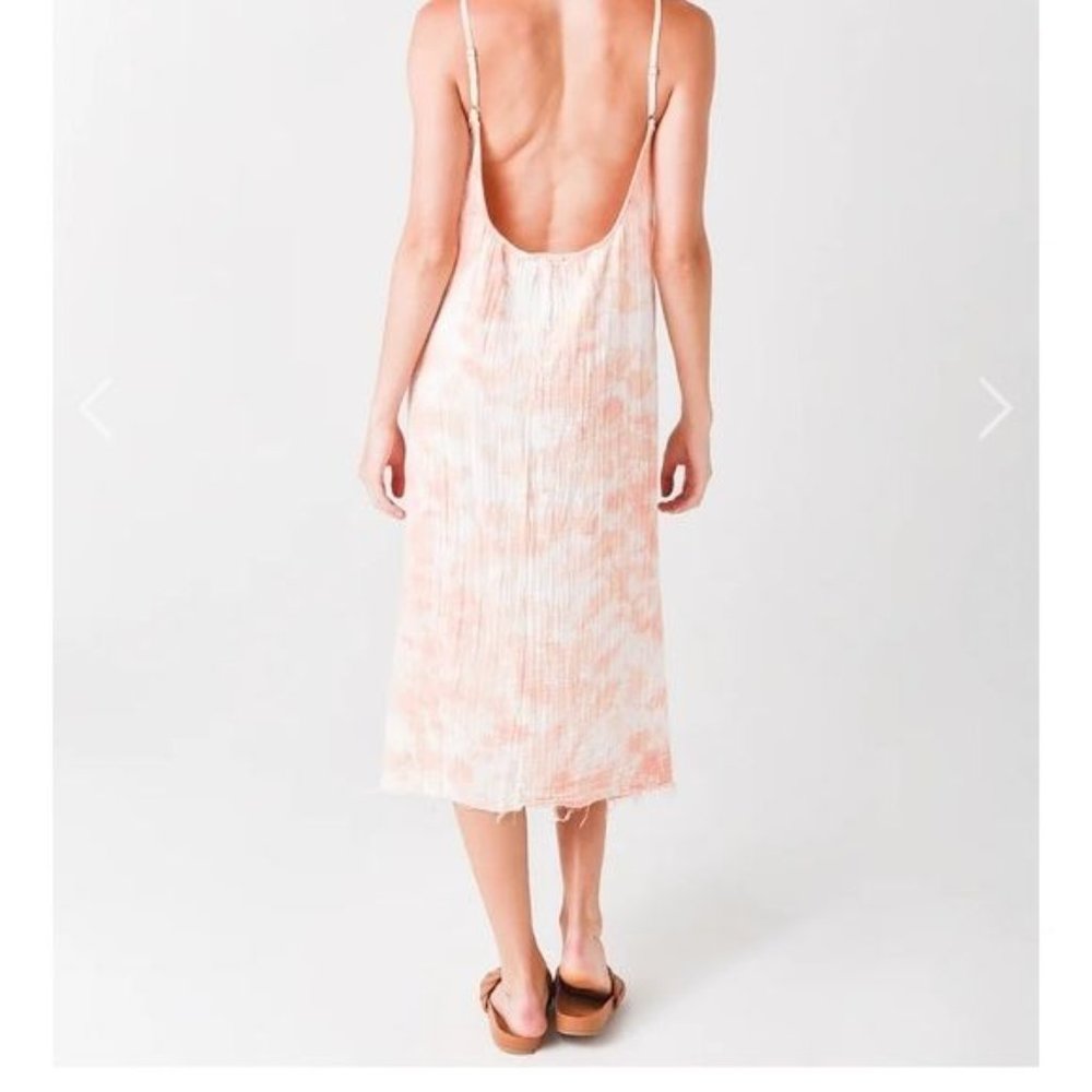 NWT Stark X Low Back Cami midi Dress Tie Dye Cover Up Beach Resort Sz Medium - Picture 2 of 9